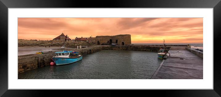 Beadnell Sunset Framed Mounted Print by Northeast Images