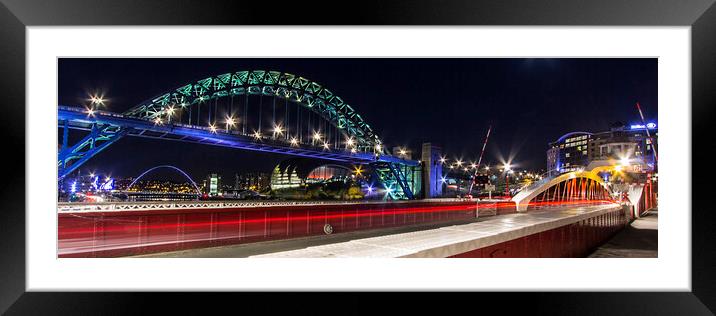 Swing by the Tyne Framed Mounted Print by Northeast Images