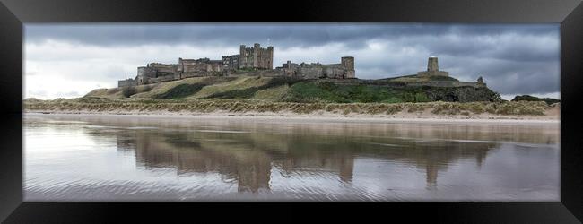 Bamburgh Castle Panoramic Framed Print by Northeast Images