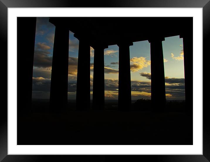 penshaw silhouette 2 Framed Mounted Print by Northeast Images