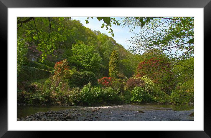 Mill Bridge Garden Framed Mounted Print by Luke Woods