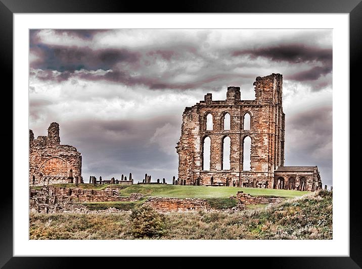 The Ruins of Tynemouth Priory Framed Mounted Print by Trevor Kersley RIP