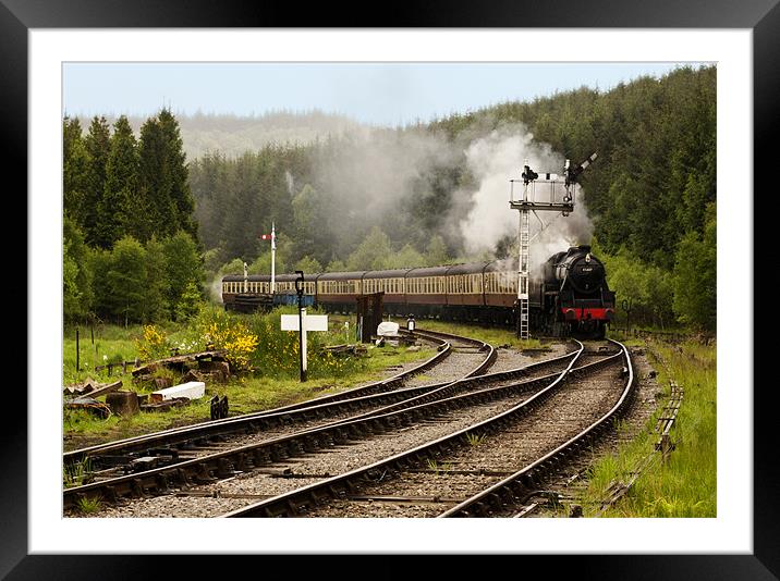 The Train Arriving Framed Mounted Print by Trevor Kersley RIP