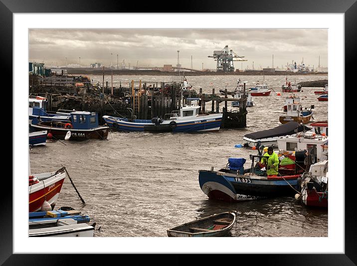 At the Mouth of the River Tees Framed Mounted Print by Trevor Kersley RIP