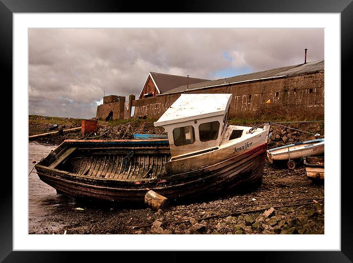 The Boat Jennifer - Paddy's Hole Framed Mounted Print by Trevor Kersley RIP
