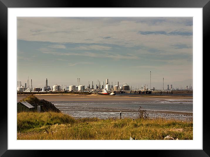 Industry on the River Tees Framed Mounted Print by Trevor Kersley RIP