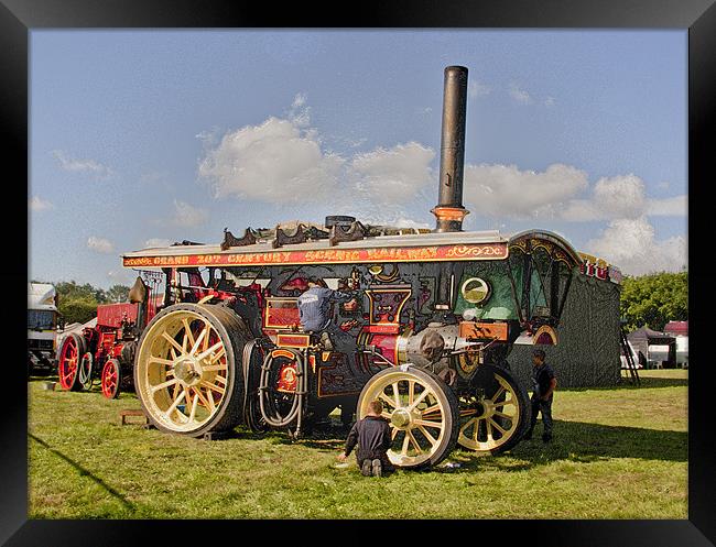 Showman's Steam Traction Engine Framed Print by Trevor Kersley RIP