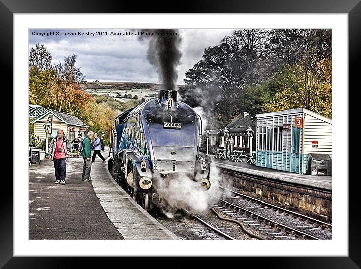Steam at Grosmont Station Framed Mounted Print by Trevor Kersley RIP