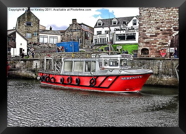 Serenity at Seahouses Framed Print by Trevor Kersley RIP