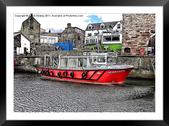 Serenity at Seahouses Framed Mounted Print by Trevor Kersley RIP