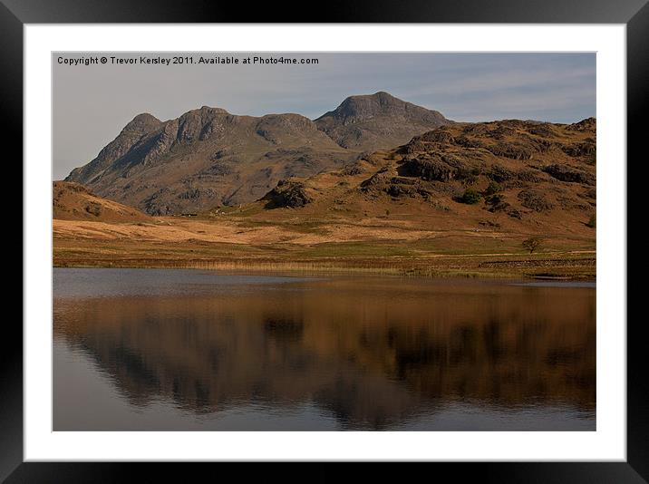 The Fells in Autumn Framed Mounted Print by Trevor Kersley RIP
