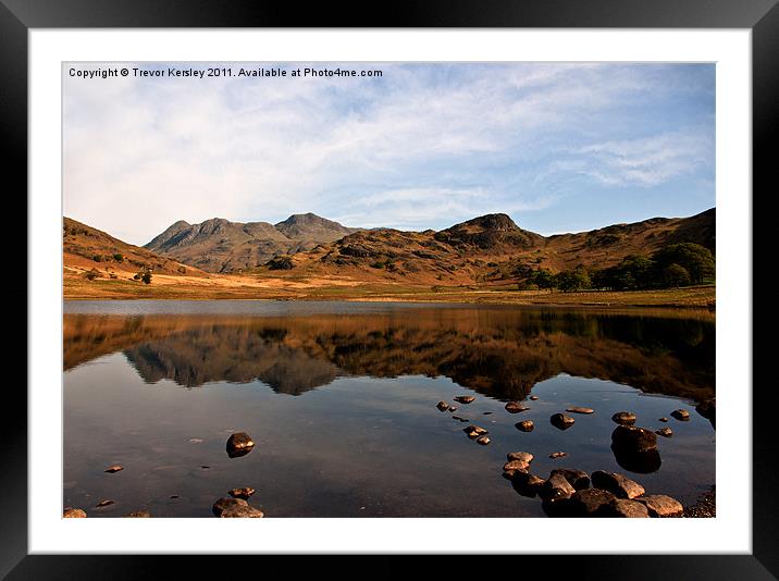 Peaceful Waters in the Lake District Framed Mounted Print by Trevor Kersley RIP