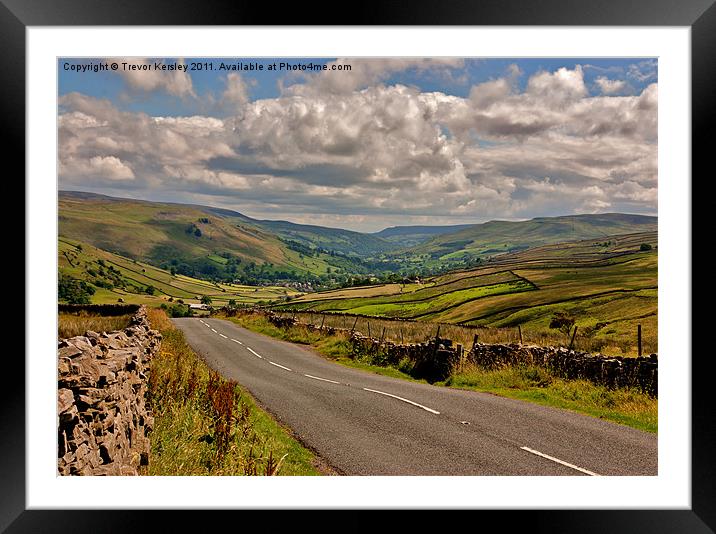 Road to the Dales Framed Mounted Print by Trevor Kersley RIP