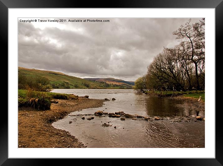 Looking Down Semer Water Framed Mounted Print by Trevor Kersley RIP