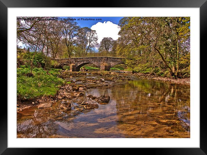 The Bridge at Arncliffe Framed Mounted Print by Trevor Kersley RIP