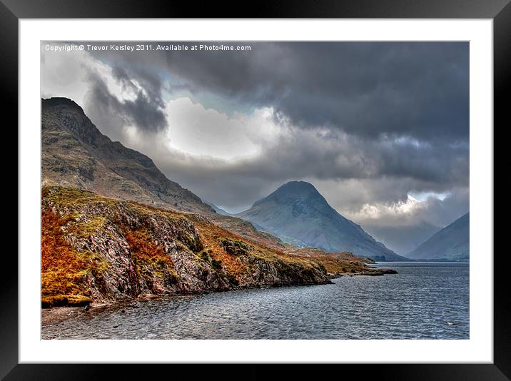 The Lakes - Wast Water Framed Mounted Print by Trevor Kersley RIP