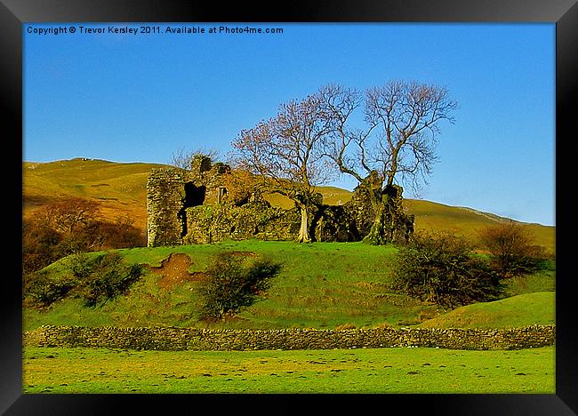 Pendragon Castle Ruins Framed Print by Trevor Kersley RIP