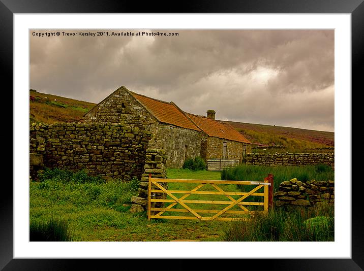Shelters on the Moors Framed Mounted Print by Trevor Kersley RIP