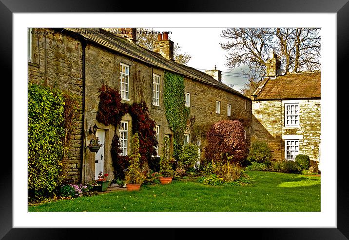 Old Cottages in Romaldkirk Framed Mounted Print by Trevor Kersley RIP
