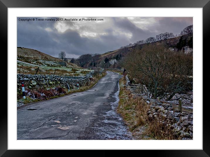 Country Road - Swaledale Framed Mounted Print by Trevor Kersley RIP