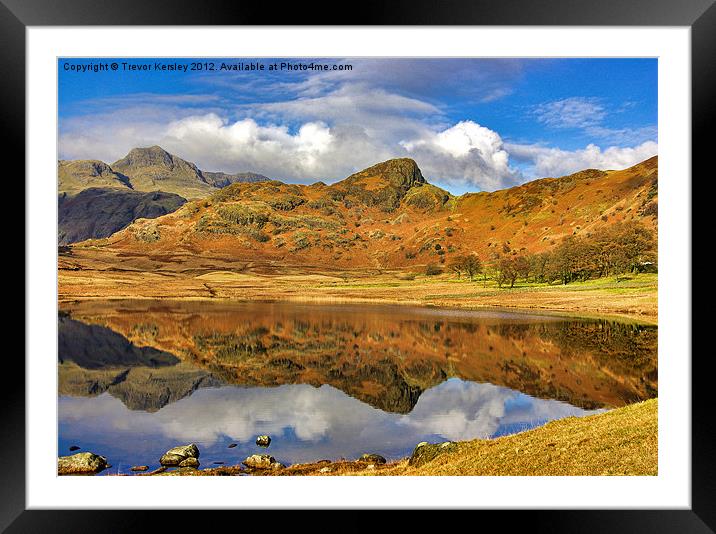 Blea Tarn Reflections  Lake District Framed Mounted Print by Trevor Kersley RIP