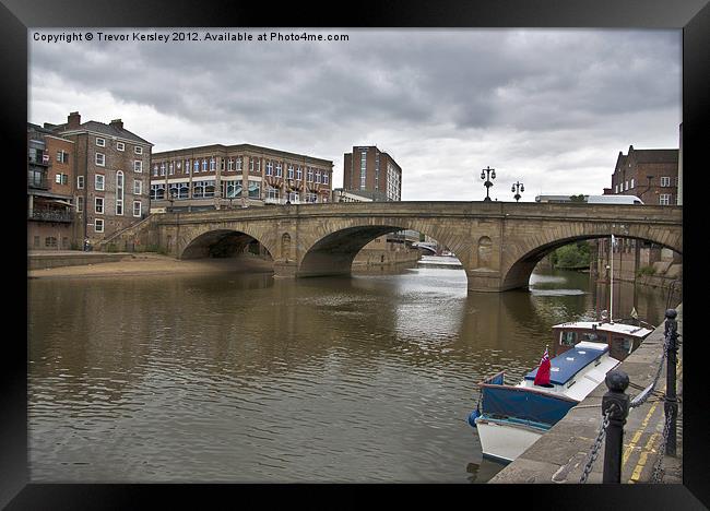 Ouse Bridge - York Framed Print by Trevor Kersley RIP