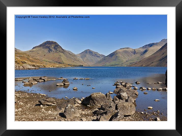 Towards Great Gable Framed Mounted Print by Trevor Kersley RIP