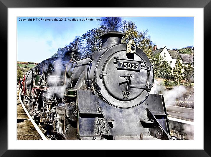 The Green Knight Locomotive Framed Mounted Print by Trevor Kersley RIP