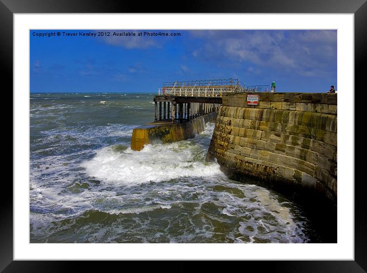 High Tide Framed Mounted Print by Trevor Kersley RIP