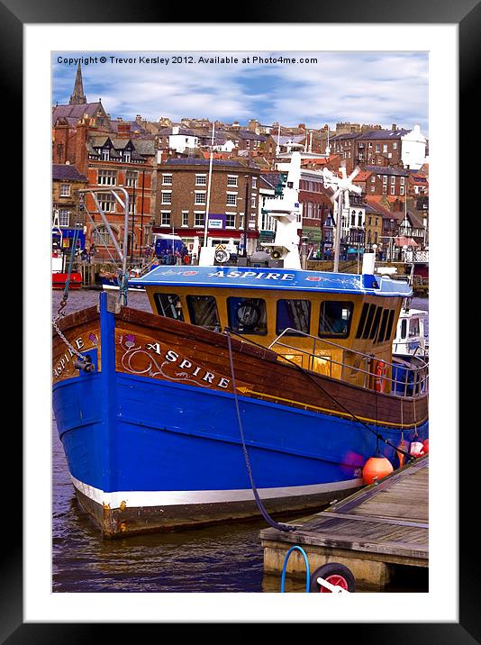 The Boat Aspire Framed Mounted Print by Trevor Kersley RIP