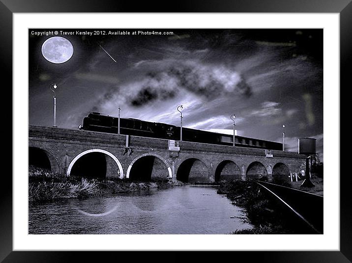 The Night Train Framed Mounted Print by Trevor Kersley RIP