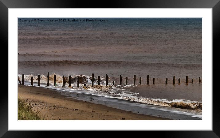 North Sea Defence Framed Mounted Print by Trevor Kersley RIP