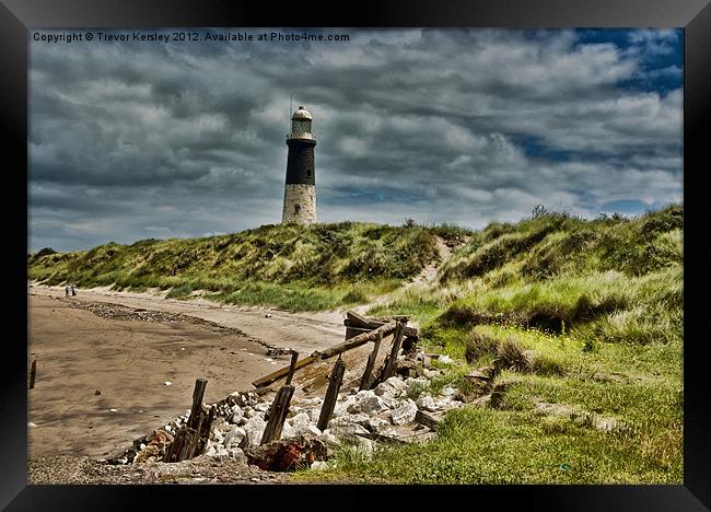 Spurn Point Lighthouse Framed Print by Trevor Kersley RIP