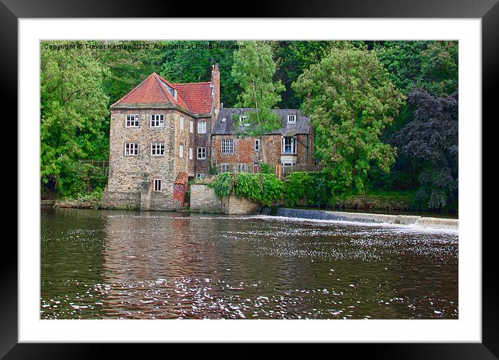 Fulling Mill on the River Wear Framed Mounted Print by Trevor Kersley RIP
