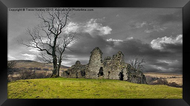 Pendragon Castle Ruins Framed Print by Trevor Kersley RIP
