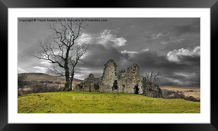 Pendragon Castle Ruins Framed Mounted Print by Trevor Kersley RIP
