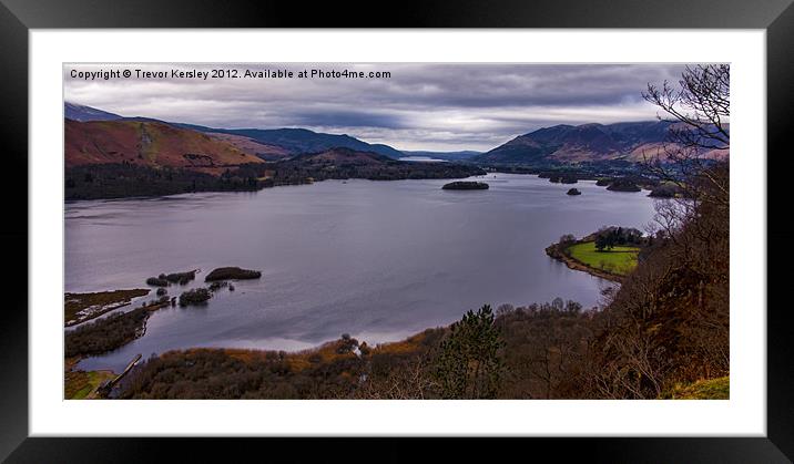 Derwentwater View Framed Mounted Print by Trevor Kersley RIP
