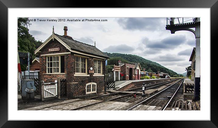 Levisham Railway Station Framed Mounted Print by Trevor Kersley RIP