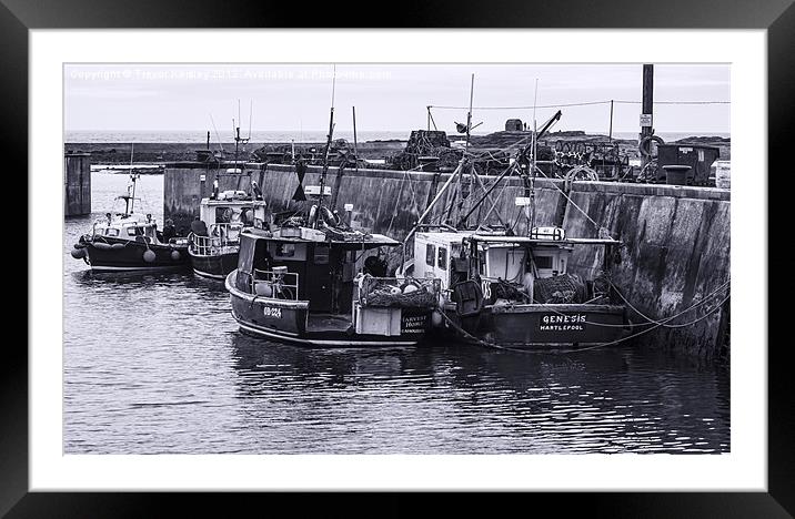 Seahouses Harbour Framed Mounted Print by Trevor Kersley RIP