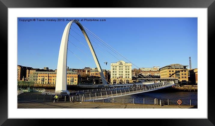 The Millenium Bridge Framed Mounted Print by Trevor Kersley RIP