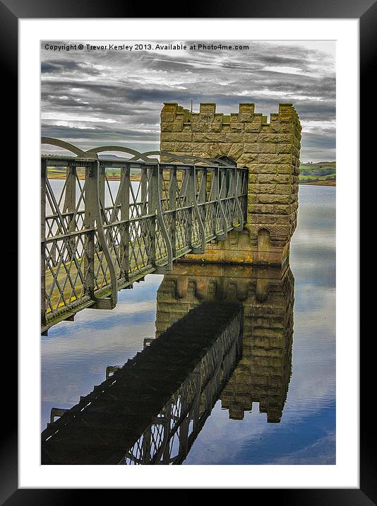 Pump House Reflection Framed Mounted Print by Trevor Kersley RIP