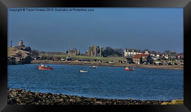 Holy Island Harbour Framed Print by Trevor Kersley RIP