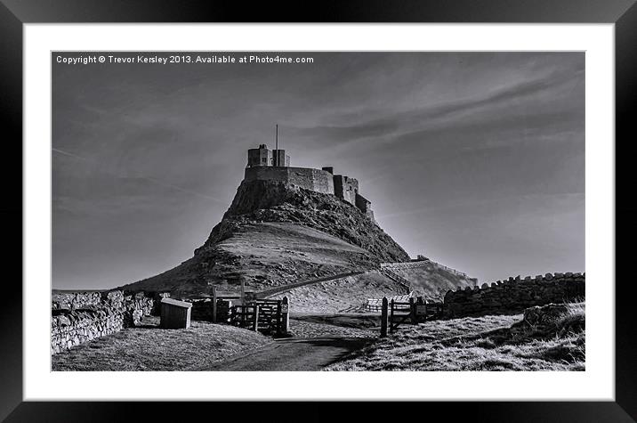 Lindisfarne Castle Framed Mounted Print by Trevor Kersley RIP