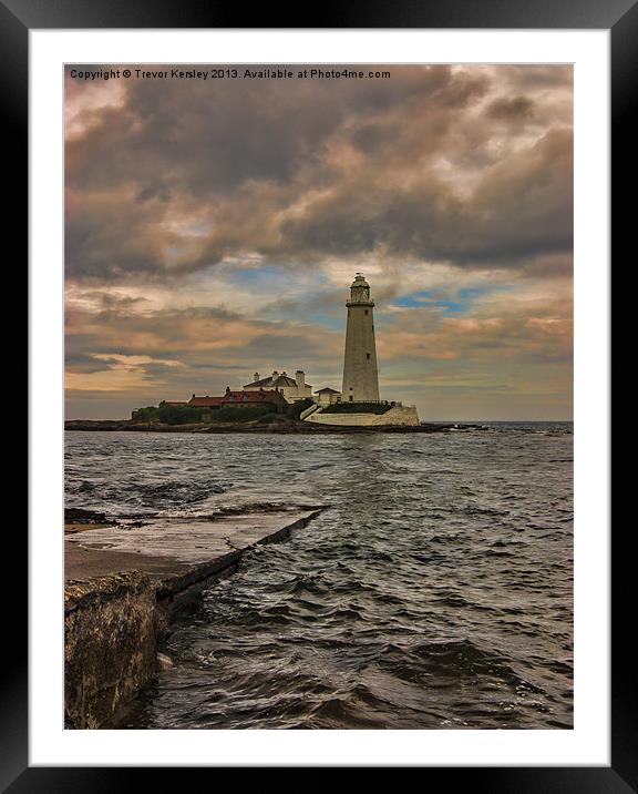 The Lighthouse Framed Mounted Print by Trevor Kersley RIP