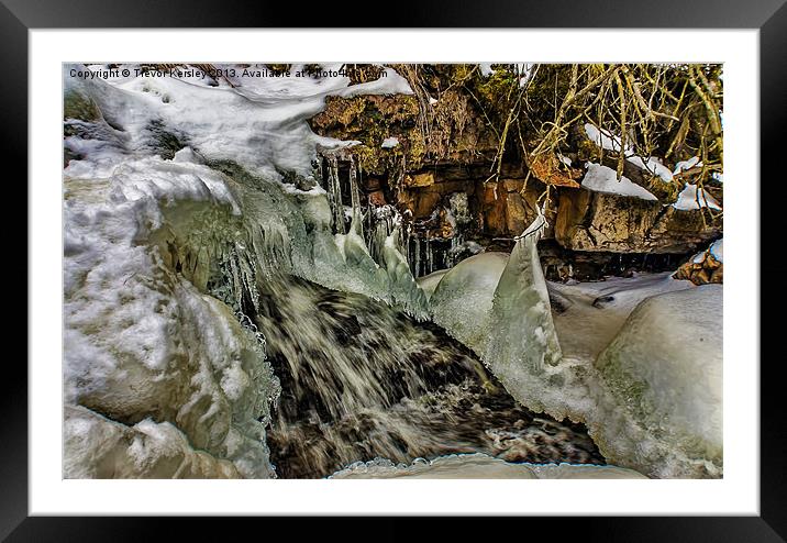 Water and Icicles Framed Mounted Print by Trevor Kersley RIP