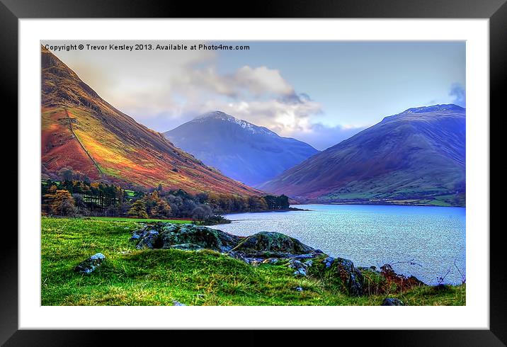 Autumn at Wastwater Lake District Framed Mounted Print by Trevor Kersley RIP