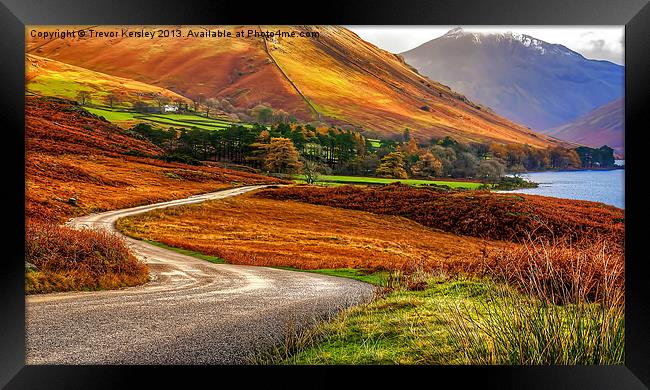 The Road to Wasdale Lake District Framed Print by Trevor Kersley RIP