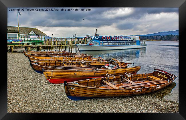 Lake Windermere Boats Framed Print by Trevor Kersley RIP
