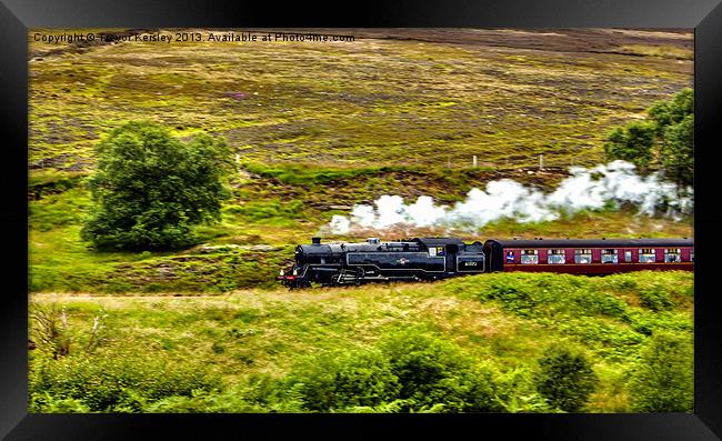 Traveling Through The Moors Framed Print by Trevor Kersley RIP