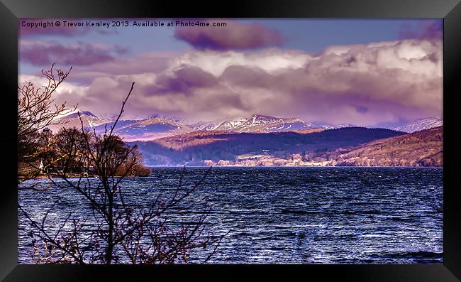 Coniston Water Lake District. Framed Print by Trevor Kersley RIP